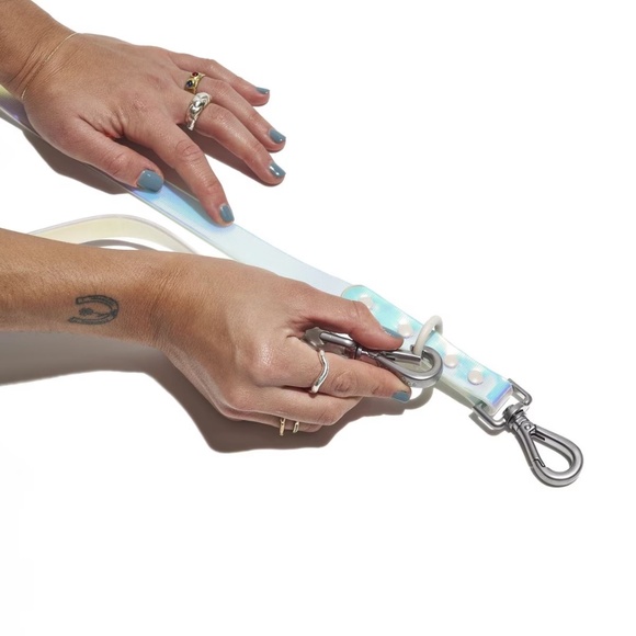 NWT Wild One Holographic Adjustable Waterproof Flex-Poly Coated Nylon Dog Leash - Picture 8 of 9